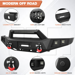 Front Bumper Full Width for 2014-2021 Tundra POFENZE