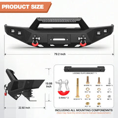 Front Bumper Full Width for 2014-2021 Tundra POFENZE