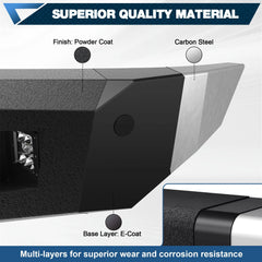 Front Bumper and Rear Bumper Fits 2018-2020 Ford F150 Truck Bumper With Winch Plate &Sensor Holes POFENZE