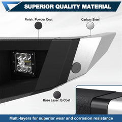 Front Bumper for 1992-1997 F150 Full Width Offroad Bumper w/Winch Plate, 144W Light Bar, 4x18w Lights, D-rings, License Plate Bracket Trucks Bumper for 1992-1997 Ford F150 F250 F350 POFENZE