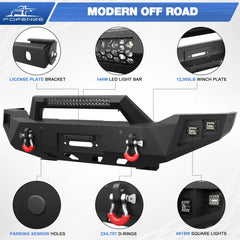 Front Bumper for 2007-2013 Tundra Full Width Offroad Bumper POFENZE