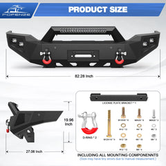 Front Bumper for 2007-2013 Tundra Full Width Offroad Bumper POFENZE