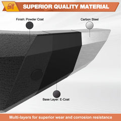 Front Bumper for 2011-2016 Ford F250/F350/F450 Full Width Offroad Bumper w/Winch Plate, 144W Light Bar, 4x18w Lights, D-rings, License Plate Bracket POFENZE