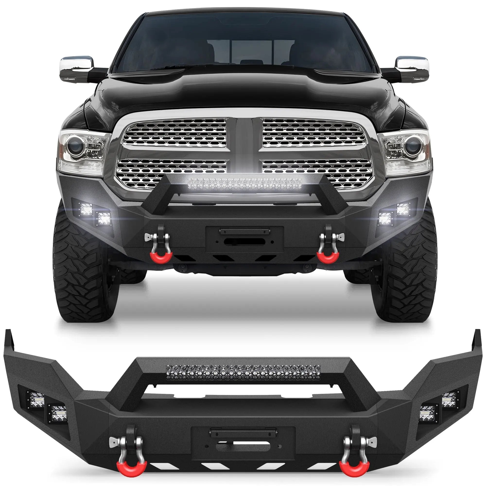 Front Bumper for 2013-2018 Ram 1500 and 2019-2023 Ram 1500 Classic Pickup POFENZE