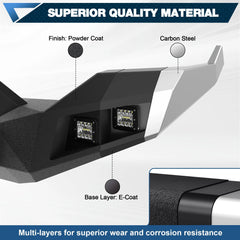 Front Bumper for 2013-2018 Ram 1500 and 2019-2023 Ram 1500 Classic Pickup, w/Winch Plate, LED Lights, D-rings and License Plate Bracket (Exclude Rebel) POFENZE