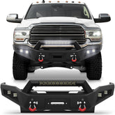 Front Bumper for for 2019-2025 Dodge Ram 2500/3500 Pickup Truck Bumper for Ram w/Winch Plate D-rings and License Plate Bracket POFENZE
