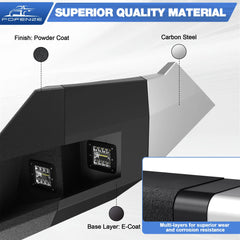 Front Bumper w/Winch Plate, 144W Light Bar, 4x18w Lights, D-rings, License Plate Bracket for Toyota Tacoma 3rd Gen 2016-2023 POFENZE