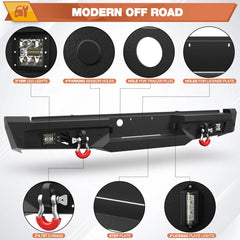 Front / Rear Bumper For 2011-2016 Ford F250/F350/F450 Super Duty w/ Sensor Holes POFENZE