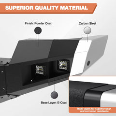 Front and Rear Bumper Combo, Full Width Offroad Bumper Set for 2011-2014 GMC Sierra 2500/3500 POFENZE