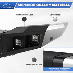 Front and Rear Bumper Combo, Full Width Offroad Bumper Set for 2014-2015 GMC Sierra 1500 POFENZE