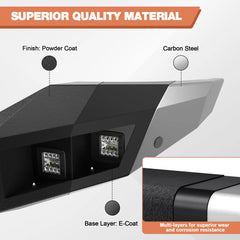 Front and Rear Bumper Combo, Full Width Offroad Bumper Set for 2016 2017 2018 GMC Sierra 1500 POFENZE