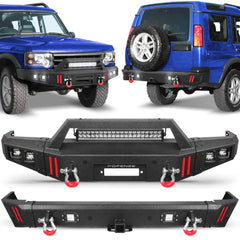 Front and Rear Bumper Set for 1999-2004 Land Rover Discovery Series II POFENZE