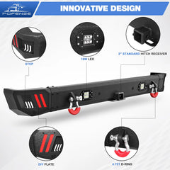 Front and Rear Bumper Set for 1999-2004 Land Rover Discovery Series II POFENZE