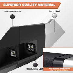 Front and Rear Bumper Set, Full-Width Offroad Bumper w/Winch Plate, 144W Light Bar, 6x18w Fog Lights, D-rings, License Plate Bracket for 2016-2023 Tacoma 3rd Gen POFENZE