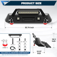 Frontier Front Bumper fits for 2022 2023 2024 Nissan Frontier - POFENZE