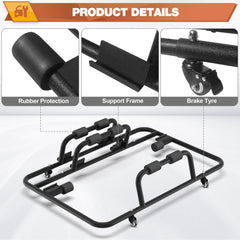 Hardtop Storage Rack, Sliding 3-Piece Storage System Fits for Jeep Wrangler CJ-7 YJ TJ JK JL 1976-2025, Upgrade Hard Top Carrier and Roof Storage POFENZE