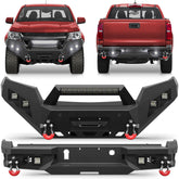 Heavy Duty Truck Bumper Combo for Chevrolet Colorado 2015-2022 (Exclude ZR2) Steel Offroad Bumper for Colorado - POFENZE