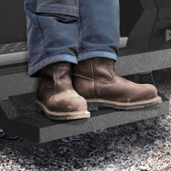 Hitch Step Fit for 2" Hitch Receiver with 2" Towing Receiver with Pin Lock Bumper Protector Textured Black & Strong Steel Construction POFENZE