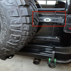 Jeep Tailgate Hinge Set Compatible with 2007-2018 Wrangler JK JKU, Textured Coating Rear Door Hinge with Opener, 2PCS for 2/4 Door POFENZE