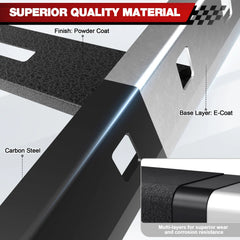 Jeep Wrangler JK Top Roof Heavy Duty Rack with Ladder 4 LED Lights Compatible with 2007-2018 Jeep Wrangler JK Unlimited POFENZE