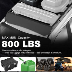 LC250 Roof Rack Compatible for 2024-2025 Toyota Land Cruiser Prado LC250 Heavy Duty Basket Cargo Carriers Luggage Storage Holder Carbon Steel Cross Bars POFENZE