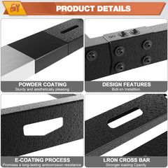 LC250 Roof Rack Compatible for 2024-2025 Toyota Land Cruiser Prado LC250 Heavy Duty Basket Cargo Carriers Luggage Storage Holder Carbon Steel Cross Bars POFENZE