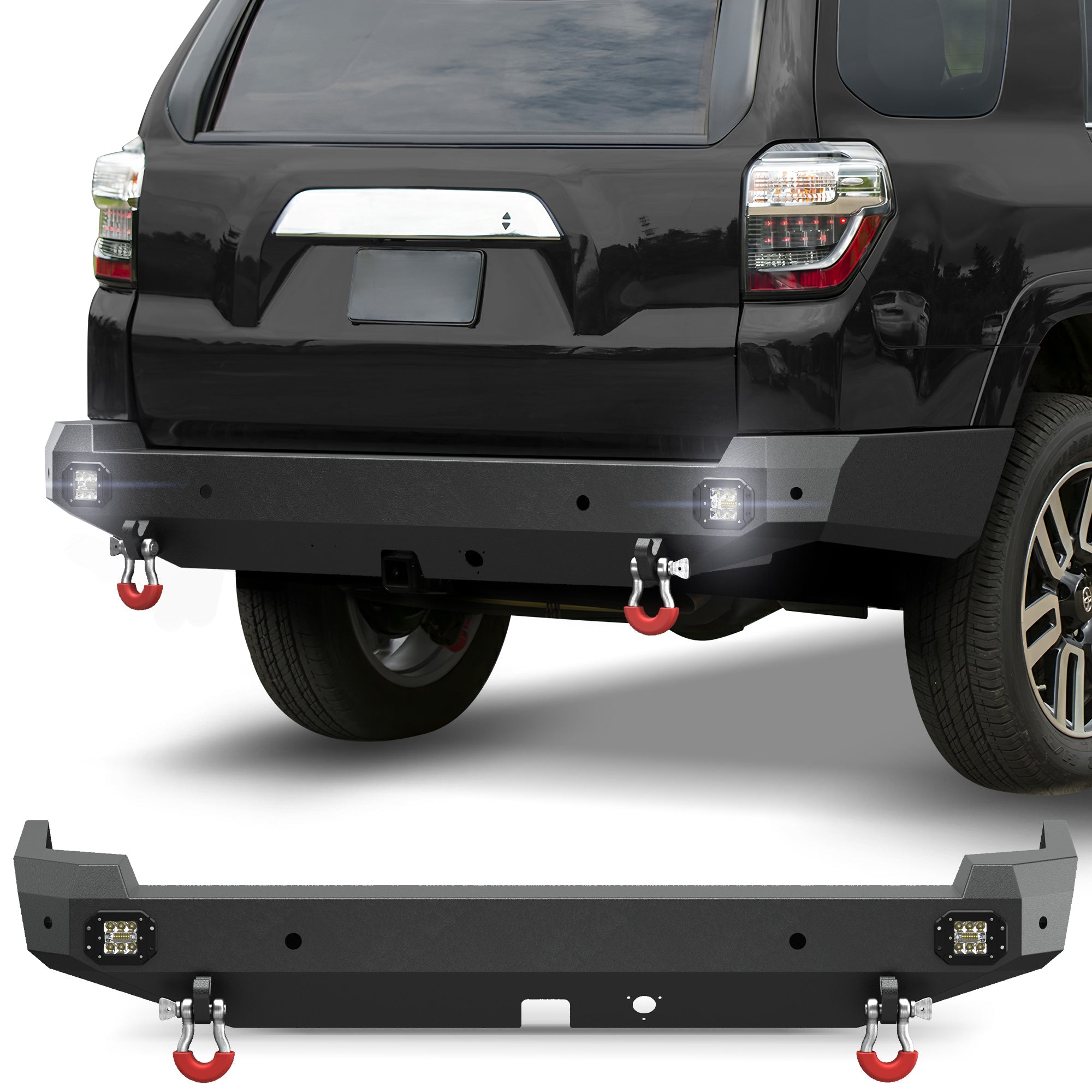POFENZE 4Runner Rear Bumper for 2015-2024 Toyota 4Runner 5th Gen Full Width POFENZE