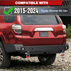 POFENZE 4Runner Rear Bumper for 2015-2024 Toyota 4Runner 5th Gen Full Width POFENZE