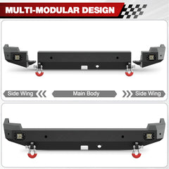 POFENZE 4Runner Rear Bumper for 2015-2024 Toyota 4Runner 5th Gen Full Width POFENZE