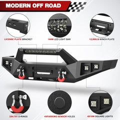 POFENZE Front Bumper for 1997-2004 Dodge Dakota and 1998–2003 Dodge Durango POFENZE