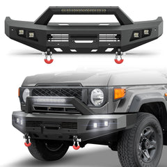 POFENZE Front Bumper for 2007-2023 Toyota Land Cruiser 70 Series LC76 LC78 LC79 POFENZE