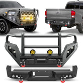 POFENZE Front & Rear Bumper Set with Grille Guard for 2016-2023 Toyota Tacoma 3rd Gen POFENZE