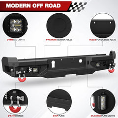 POFENZE Heavy Duty Truck Front Bumper for 2015-2022 Chevrolet Colorado (Exclude ZR2) and 2015-2022 GMC Canyon - POFENZE