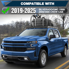 POFENZE Roof Rack for 2019–2025 Chevy Silverado 1500 2500 Crew Cab POFENZE