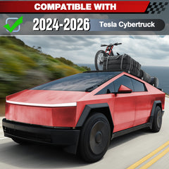 POFENZE Roof Rack for 2024 2025 2026 Tesla Cybertruck, Full Platform Steel Roof Rack, No-Drill, 800 lbs Static Capacity POFENZE