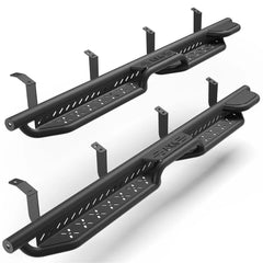 POFENZE Running Boards Two Raised Step Compatible with 2022-2024 Toyota Tacoma Crew Cab with 4 Full-Size Doors POFENZE