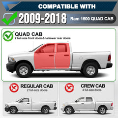 POFENZE Running Boards for 2009-2026 Ram 1500 Quad Cab, 3-Step Side Steps POFENZE