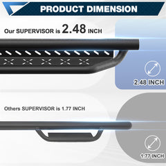 POFENZE Running Boards for 2019-2025 Chevy Silverado & GMC Sierra 1500/2500HD/3500HD Regular Cab POFENZE