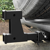 POFENZE Trailer Hitch for 2 Inch Receiver Adjustable 7.3"-9.3" Extension with Hitch Receiver with 5/8 inch Bolt Nut Clip 4000 lbs Matte Black POFENZE