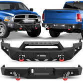 Ram 1500 Front Bumper and Rear Bumper Set for 2009 2010 2011 2012 Ram 1500 with Winch Plate - POFENZE