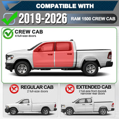 Ram 1500 Side Steps for 2019-2026 Dodge Ram 1500 Crew Cab