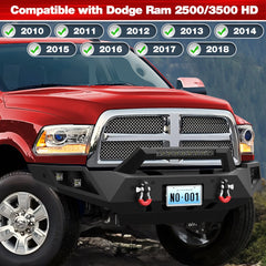 Ram 2500 Front Bumper Full Width for 2010-2018 Dodge Ram 2500/3500 Pickup POFENZE