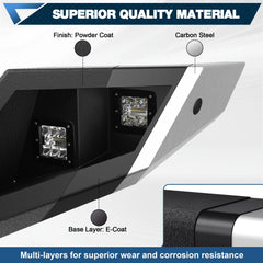 Ram 2500 Front Bumper Full Width for 2010-2018 Dodge Ram 2500/3500 Pickup, w/Winch Plate, LED Lights, D-rings and License Plate Bracket POFENZE