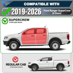 Ranger Running Boards Side Steps Fit 2019-2026 Ford Ranger POFENZE