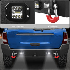 Rear Bumper Compatible with 2nd Gen Grand Cherokee WJ 1999-2004 Textured Black Off-road Back Bumper POFENZE