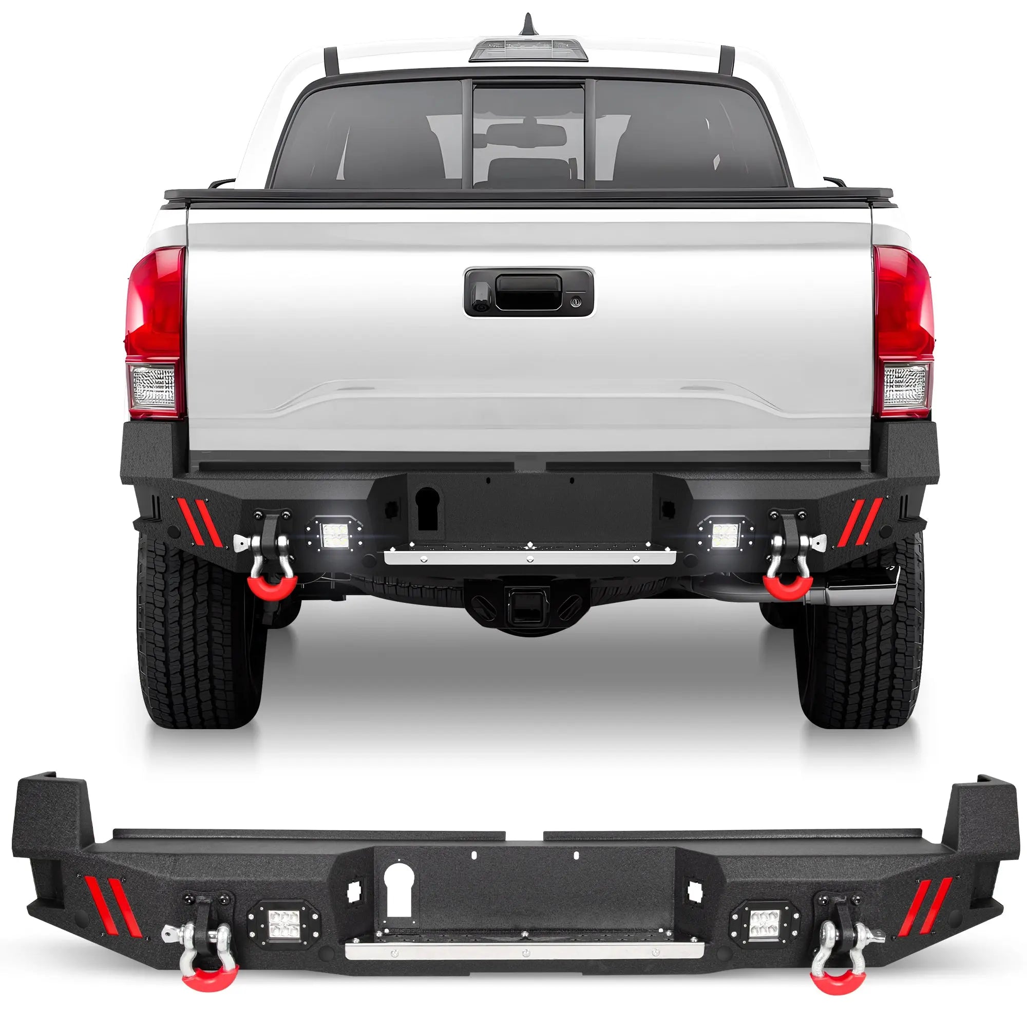 Rear Bumper Fit Toyota Tacoma 3rd Gen 2016 2017 2018 2019 2020 2021 2022 2023 POFENZE