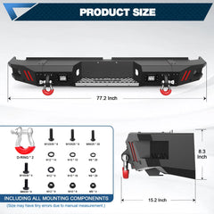 Rear Bumper Fit Toyota Tundra 2007 2008 2009 2010 2011 2012 2013 POFENZE