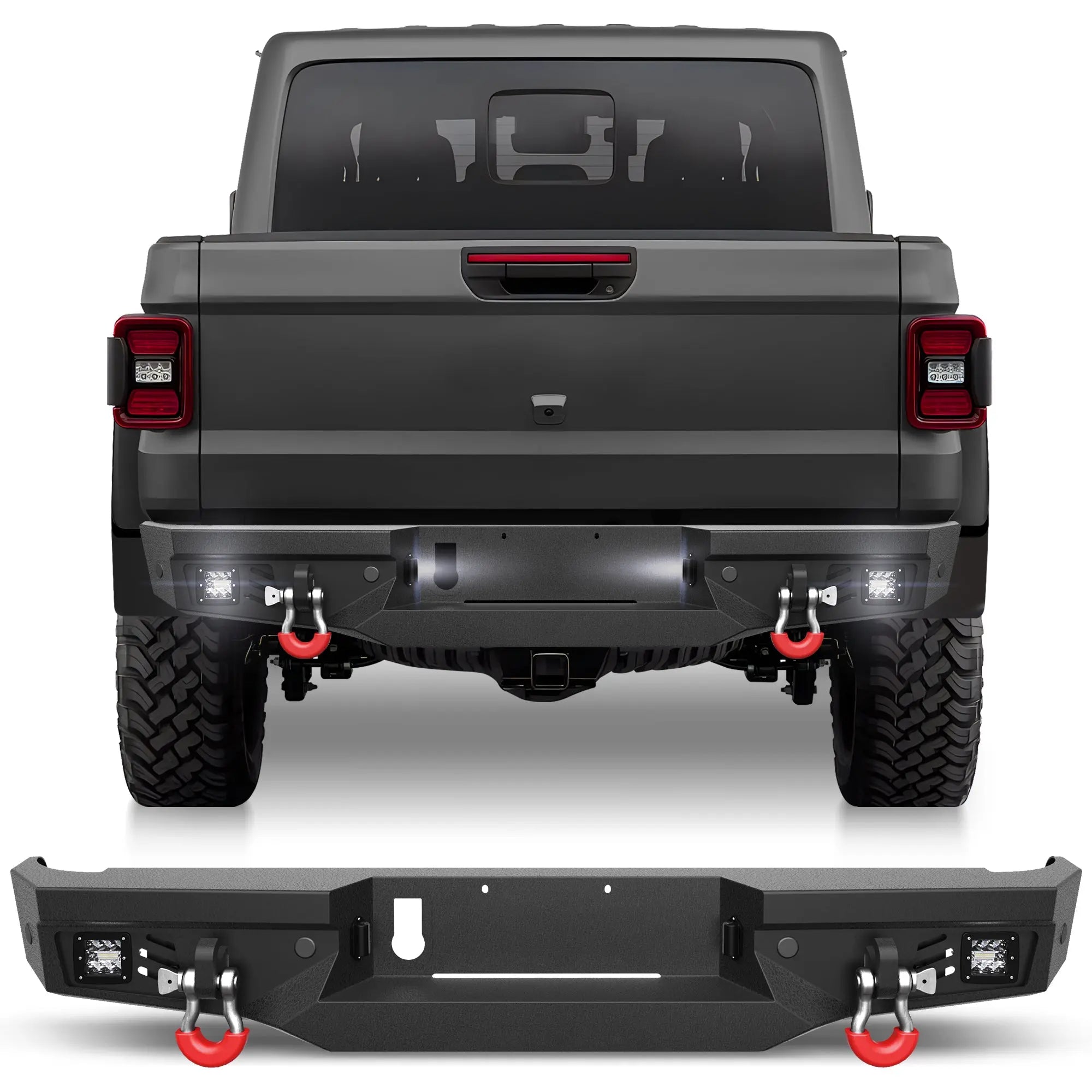 Rear Bumper Fit for Gladiator JT 2020 2021 2022 2023 2024 2025 POFENZE