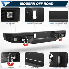 Rear Bumper Fit for Gladiator JT 2020 2021 2022 2023 2024 POFENZE