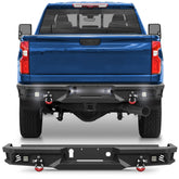 Rear Bumper Full Width Offroad Bumper for 2020-2026 Chevy Silverado and GMC Sierra 2500/3500 Trucks POFENZE